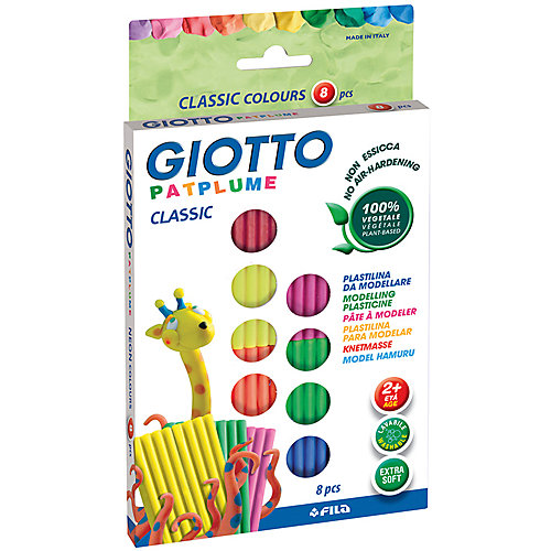 Экстра-мягкий пластилин 8 цв х 33 г, пастельные цвета. от Giotto