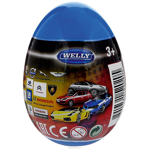 Модель машины 1:60 "Яйцо-сюрприз", синяя, Welly от Welly