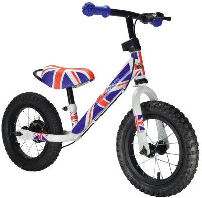 Metall Laufrad mit Bremse, Union Jack rot/wei Gr. 12