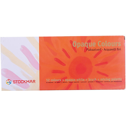 Краски акварельные в жестяной упаковке, 12 цветов, Stockmar от Stockmar