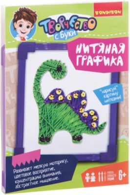 Картина из ниток "Дино", Bondibon