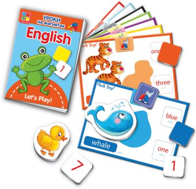 Уроки на магнитах English "Животные", Vladi Toys