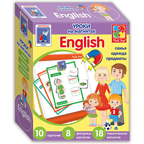 Уроки на магнитах English "Семья", Vladi Toys от Vladi Toys