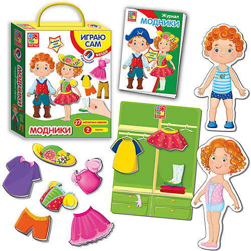 Магнитная игра-одевашка "Модники", Vladi Toys