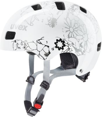 Fahrradhelm Kid3 white flower wei Gr. 55-58