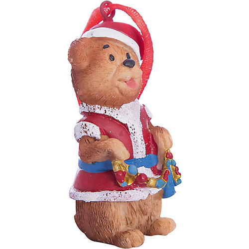 Украшение "Мишка в костюме Деда Мороза" 3,5*3*8 см от Феникс-Презент