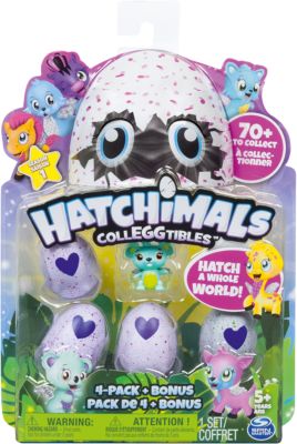 Набор из 4-х коллекционных фигурок +  бонус, Hatchimals