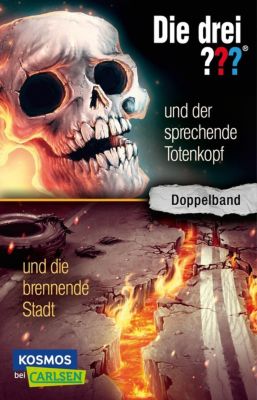 Buch - Die drei Fragezeichen und der sprechende Totenkopf / und die brennende Stadt