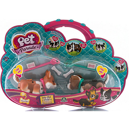 Фигурки собачек в комплекте с косточками и поводком, Pet Club Parade от Giochi Preziosi