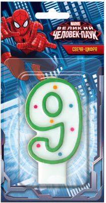 Свеча-цифра "9", Человек-паук