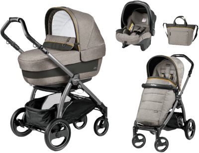 Kombi Kinderwagen Book S Elite, Luxe Grey/ Gestell jet anthrazit, Peg Perego | myToys