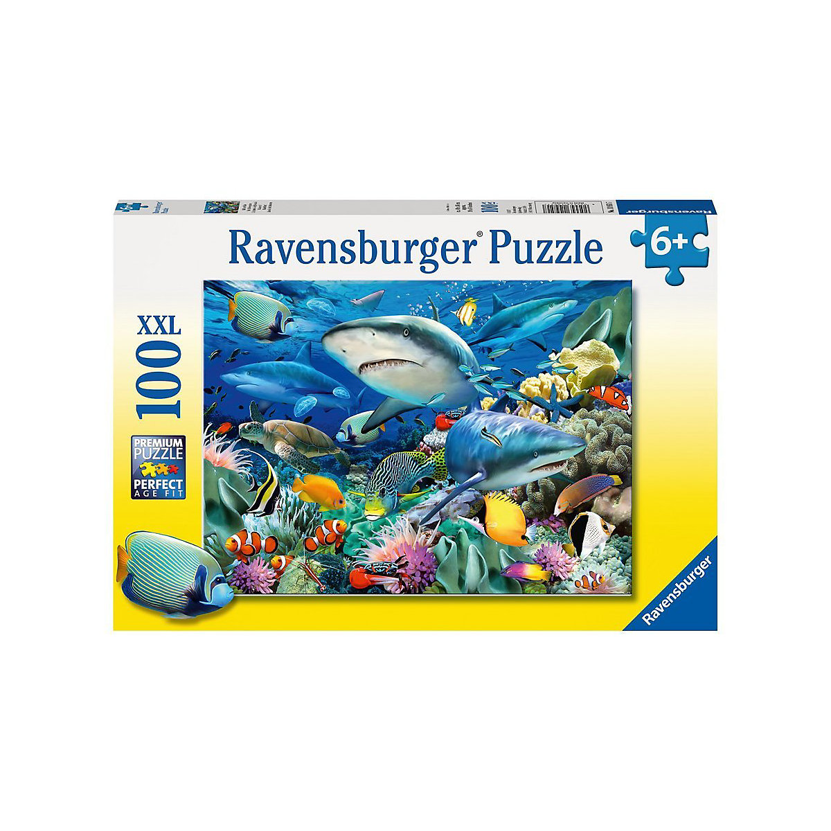 Ravensburger Puzzle 100 Teile XXL 49x36 cm Riff der Haie