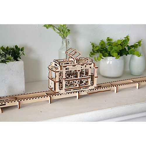 Трамвай с рельсами, UGEARS от UGEARS