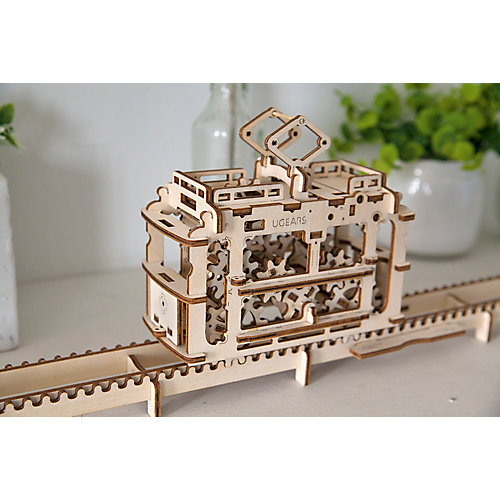 Трамвай с рельсами, UGEARS от UGEARS