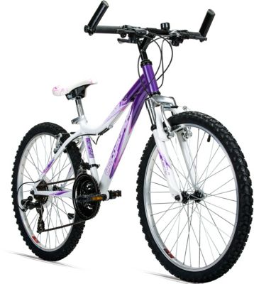 Jugendfahrrad Mountainbike Verona 24 Zoll, weiß/lila