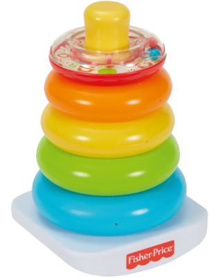 Fisher-Price Farbring Pyramide, Steckspiel-Zeug, Stapelturm, Stapel-Spielzeug