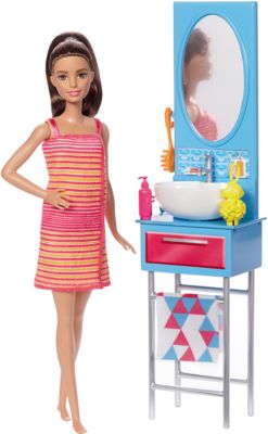 Barbie Möbel Badezimmer & Puppe, Barbie myToys