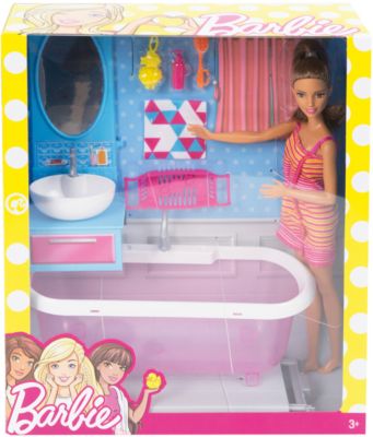 Barbie Möbel Badezimmer & Puppe, Barbie myToys