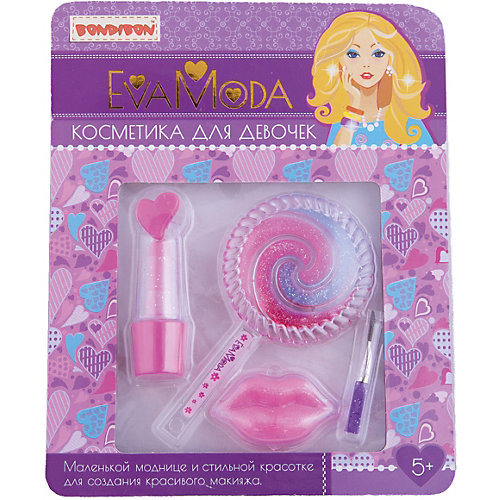 Детская декоративная косметика "Блески для губ" Eva Moda (3 цвета) от Bondibon