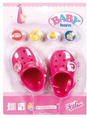 Сандали фантазийные, BABY born, малиновые