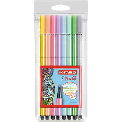 Premium-Filzstifte Pen 68 Pastell, 8 Farben
