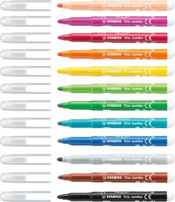 Filzstifte Trio Jumbo, 12 Farben 2