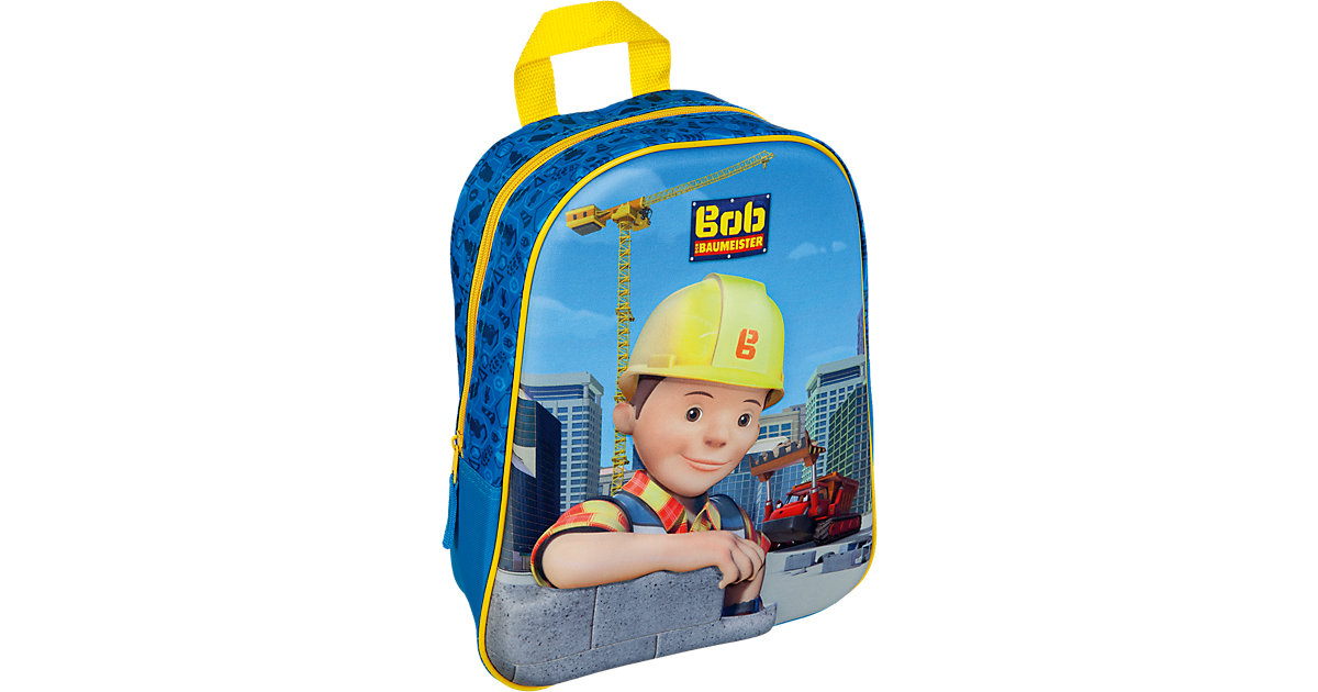 3D Kinderrucksack Bob der Baumeister blau/gelb