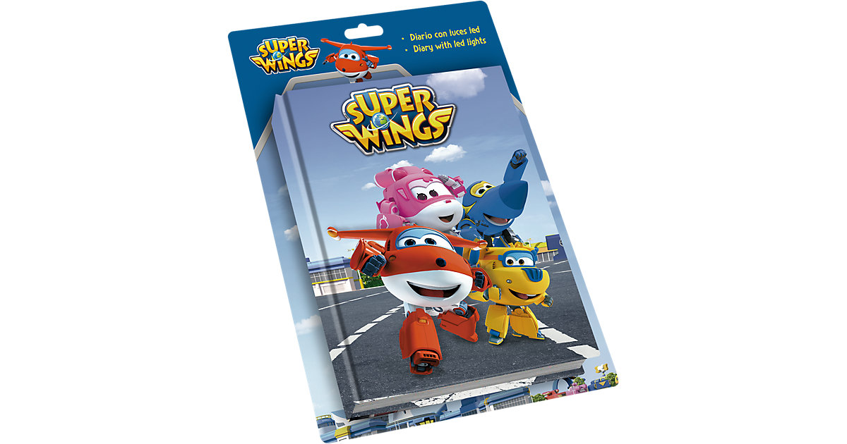 Super Wings · Tagebuch Super Wings mit LED-Licht Super Wings · Tagebuch Super Wings mit LED-Licht