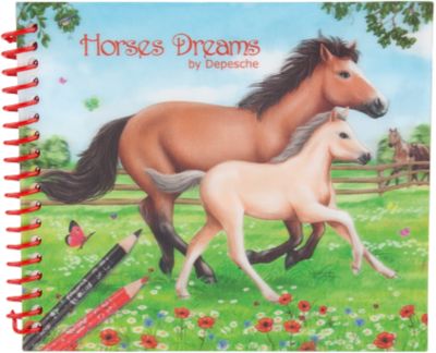 Buch - Horses Dreams Pocket Malbuch