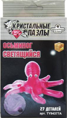 Кристаллический пазл-cветильник 3D Осьминог L