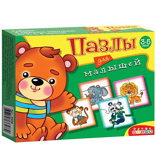 Набор пазлов 4в1 Играй и собирай "Животные" от Дрофа-Медиа