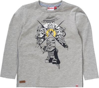 Langarmshirt NINJAGO grau Gr. 104 Jungen Kleinkinder