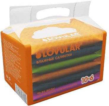 Влажные салфетки спайка Lovular, 10х6 шт
