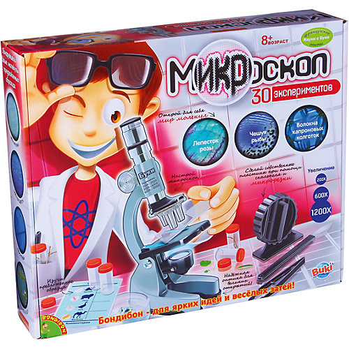 Микроскоп (30 экспериментов), Французские опыты Науки с Буки от Bondibon