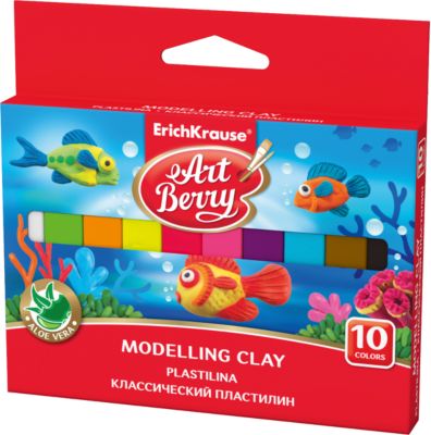 Классический пластилин ArtBerry с Алоэ Вера, 10 цветов, 150г