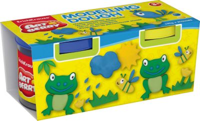 Пластилин на растительной основе Modelling Dough, 2 цвета по 100г (желтый, синий)