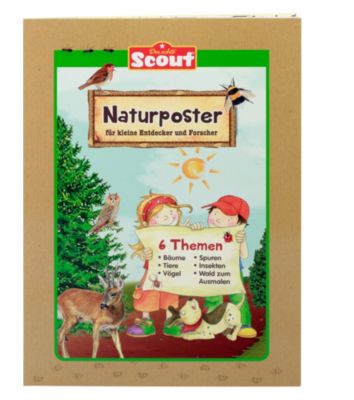 Scout Naturposter für kleine Entdecker und Forscher, 6 Poster