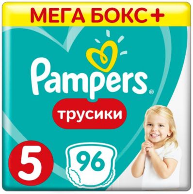 Трусики Pampers Pants, 12-18кг, размер 5, 96 шт., Pampers