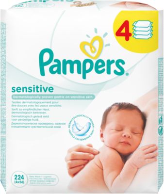 Салфетки детские влажные Pampers  Sensitive,  224 шт., Pampers
