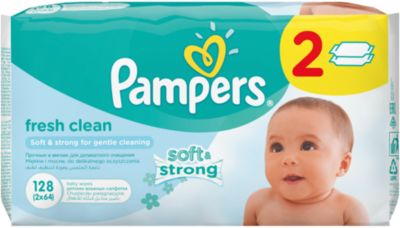 Салфетки детские влажные Pampers  Baby Fresh Clean,  128 шт., Pampers