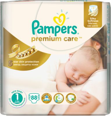 Подгузники Pampers Premium Care Newborn, 2-5 кг., 88 шт.