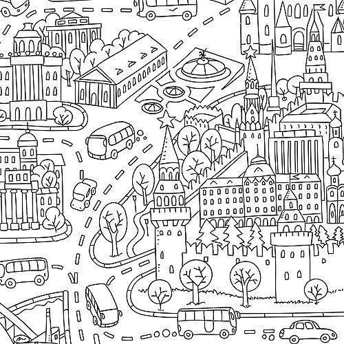Карта-Раскраска "Москва" 101*69 см от ГеоДом