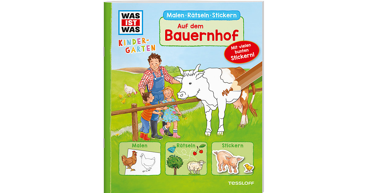 Buch - WAS IST WAS Kindergarten: Malen, Rätseln, Stickern - Auf dem Bauernhof