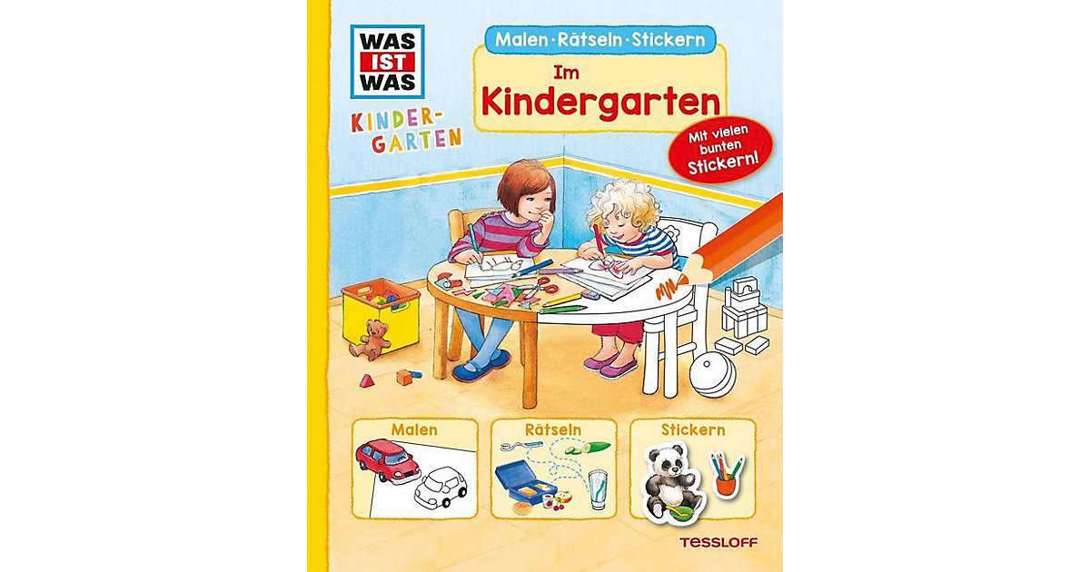 Buch - WAS IST WAS Kindergarten: Malen, Rätseln, Stickern - Im Kindergarten