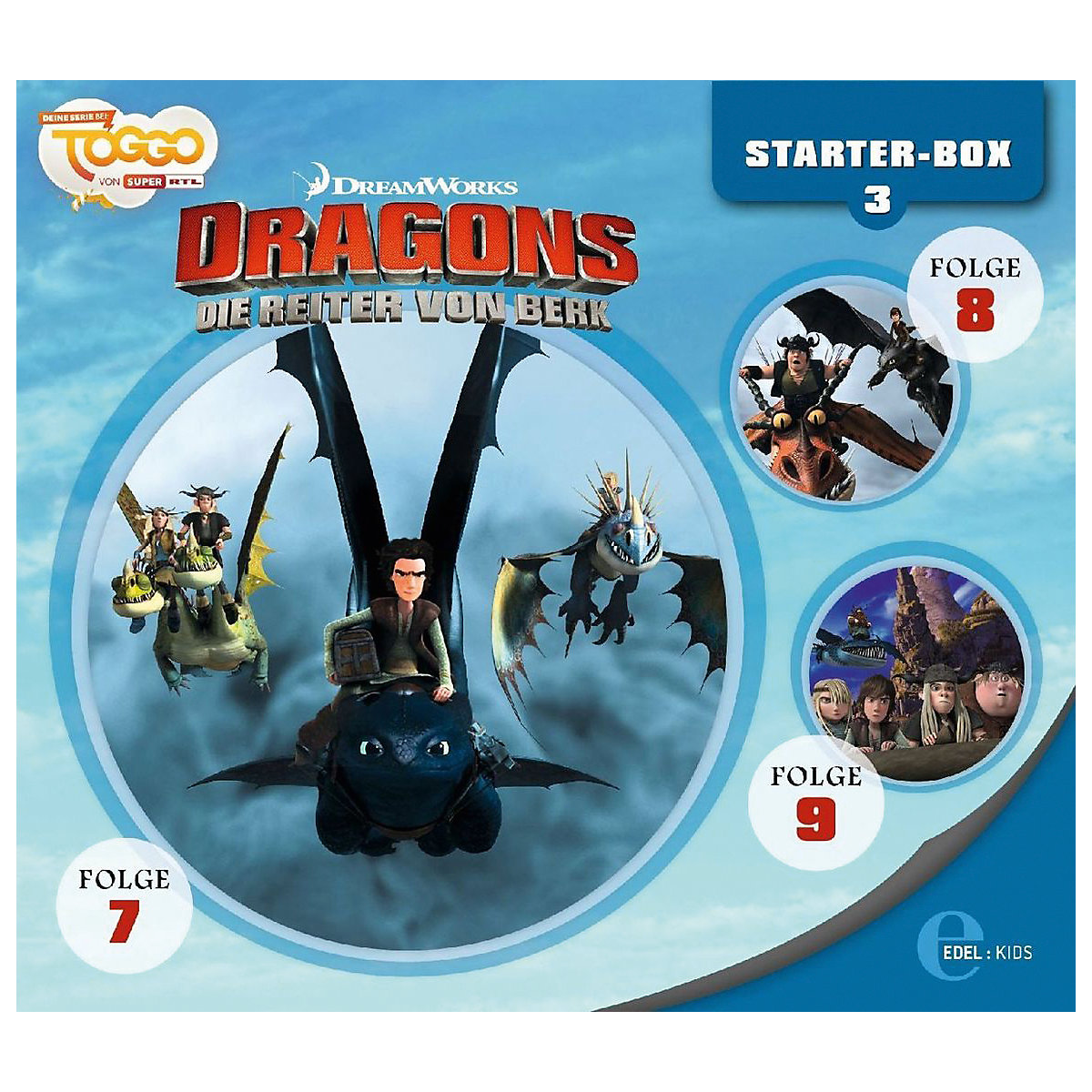 CD Dragons Die Reiter von Berk Starter-Box 3 (3 CDs Folgen 7 8 9)