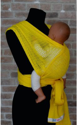 Слинг-шарф из хлопка плетеный размер s-m, Филап, Filt, желтый