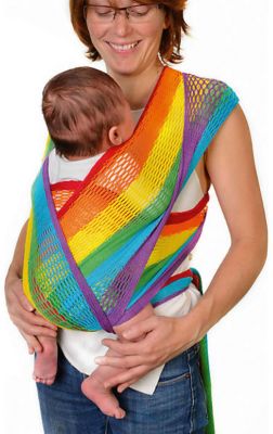 Слинг-шарф из хлопка плетеный размер s-m, Филап, Filt, радуга