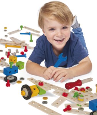 Eichhorn Constructor Tuning Set 75-Tlg Holz-Konstruktions-Set Kinder Spielzeug 