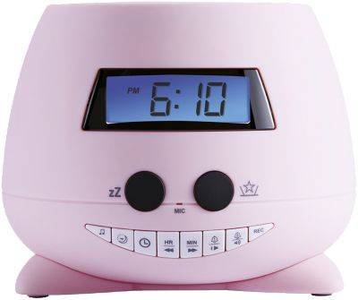 Kids-Wecker mit Projektion, pink