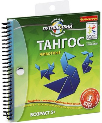 Магнитная игра для путешествий "Тангос Животные", Bondibon